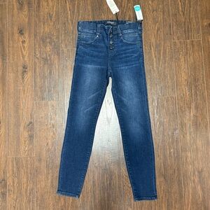 NWT LIVERPOOL GIA GLIDER SKINNY PULLON BUTTON FLY HIGH RISE JEANS DARK WASH